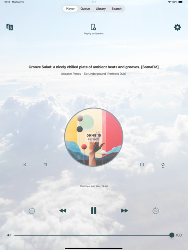 iPad interface with light theme
